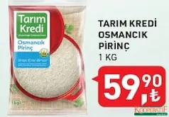 TARIM KREDİ OSMANCIK PİRİNÇ 1 KG TARIM KREDİ OSMANCIK PİRİNÇ 1 KG